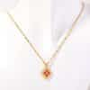 December Birthday Stone Necklace Quadrilateral