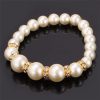 Pearl Set, Necklace, Earrings And Bracelet Three-Piece Set