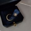 835b592f-e2ca-4024-8018-1bcbb7f5da70.jpg Real Gold Zircon Micro-Set Octopus And Moon Asymmetric Stud Earrings