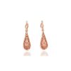 Jewelry Metal Hollow Pattern Water Drop Women's Earrings And Necklace Set
