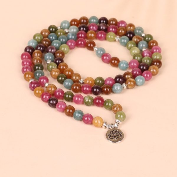 108 Beads String Lotus Hanging Multi-layer Bracelet
