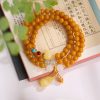 Yellow Chicken Grease Beeswax Gourd Fu Lu Bracelet