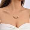 Square Natural Stone Necklace