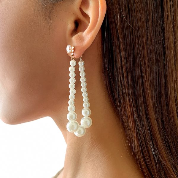 Women's Sterling Silver Pearl Inlaid Circle Stud Earrings