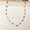 Women's Titanium Steel Retro Simple Natural Stone Necklace