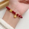 Peace Buckle Gourd Beaded Bracelet Birth Year Red Bracelet