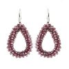 Drop-shaped Glass Crystal Earrings