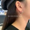 Sterling Silver Circle Earrings Niche Simple Bracelet