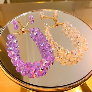 Female Vintage Double Row Crystal Bracelet