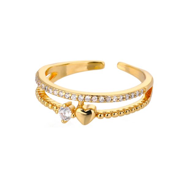 Female Creative Double-layer Cross Frame Ring