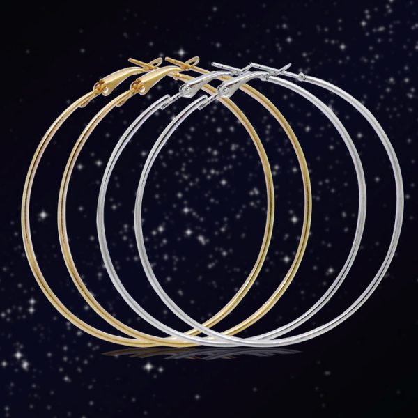 Big Circle Metal Exaggerated Circle Earrings Circle Geometry Earrings