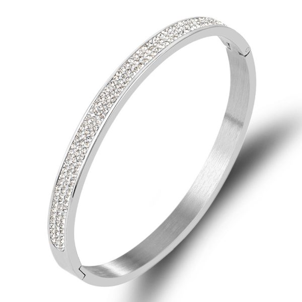 European And American Fashion Stainless Steel Full Brick Buckle Bracelet