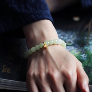 Hetian Jade Bracelet With Vintage Beads