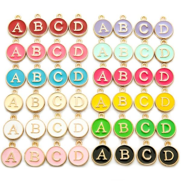 84d83999-0f78-4b10-b7f0-edb4d901a27d_trans.jpeg 12 Colors Round Drop Oil English Letter Alloy Pendant DIY Ornament Accessories