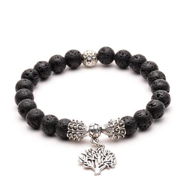 Natural lava volcanic stone bracelet