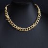 Cuban Link Chain Men Punk Knotted Bracelet Necklace