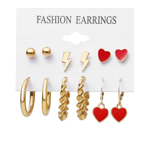 Aircraft Baiyun Earring Set 6-piece Creative