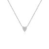 S925 Loving Heart In Sterling Silver Diamond Heart-shaped Pendant Necklace