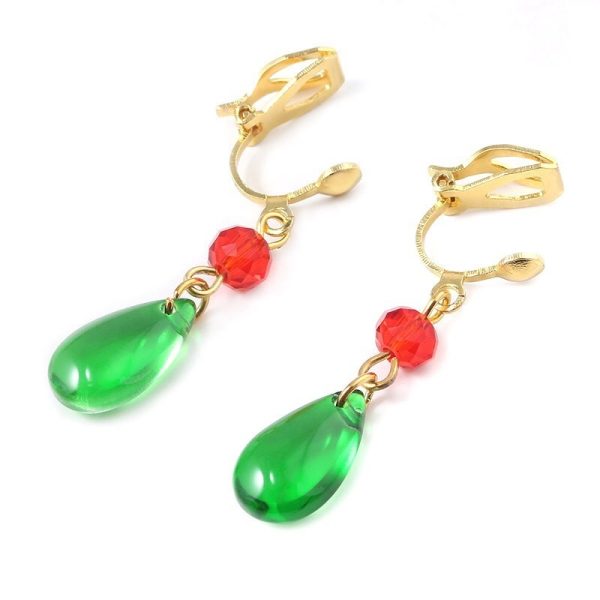 Anime Howl's Moving Castle Water Drop Resin Earrings Necklace Jewelry Set