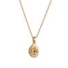 Oval Birth Flower Birthstone Photo Frame Necklace