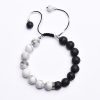 White Turquoise Volcanic Rock Couple Bracelet