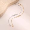 European And American Fashion Love Small Diamond Round Diamond Zircon Bracelet Gold Plated Stainless Steel