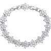 Blue Full Diamond Lotus Bracelet For Men's Hip Hop Dopamine Colored Tennis Chain