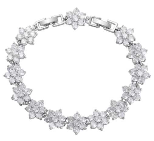 Blue Full Diamond Lotus Bracelet For Men's Hip Hop Dopamine Colored Tennis Chain