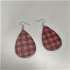 Duplex Printing Drop-shaped Leather Earrings