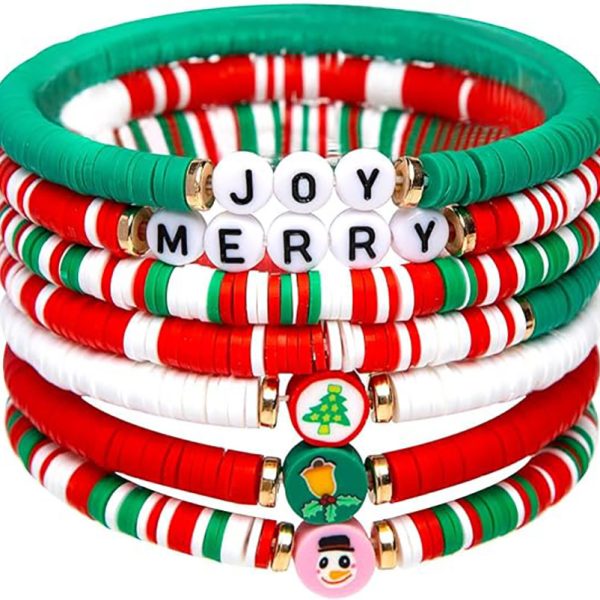 Christmas 6-pack Cute Elk Polymer Clay Bracelet Bracelet Suit