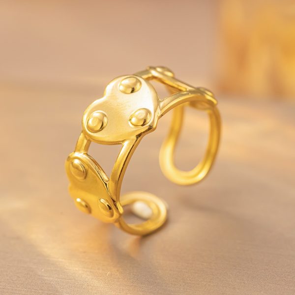 Open Adjustable Ring Retro Simple High-grade Titanium Steel Love