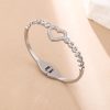 Titanium Steel Heart Love Heart Multi-Diamond Bracelet