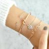 European And American Trend Cross-border Jewelry Leaf Love Triangle LOVE Bracelet Circle Bracelet Set