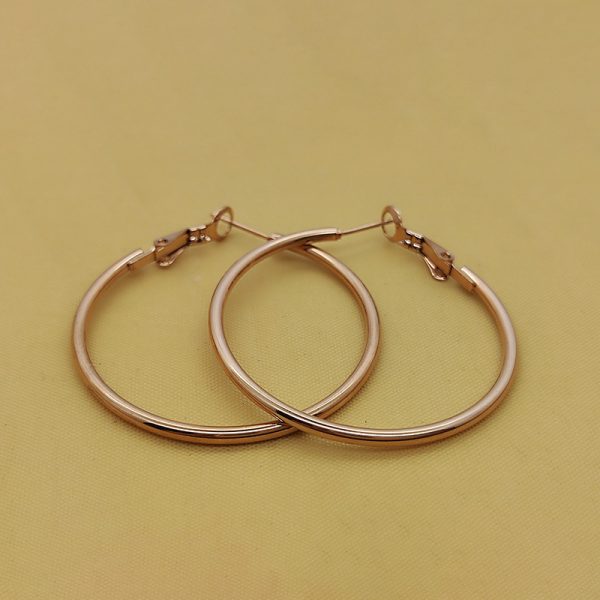European And American Fashion Stainless Steel Earrings Big Circle Shrimp Male Buckle Earrings Female Jewelry