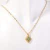 December Birthday Stone Necklace Quadrilateral