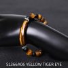 Black Agate Diamond-shaped Cut Bracelet For Women