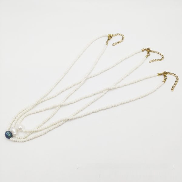 Beaded Twin Women's Pearl Necklace