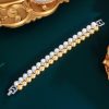 Micro Inlaid Zircon Banquet Evening Dress Shell Pearls Hand Jewelry