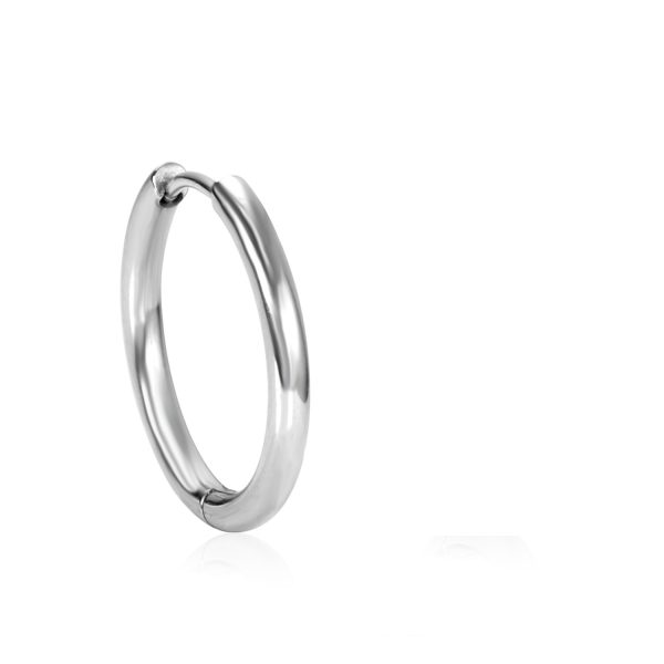 Simple fashion circle stainless steel earrings