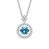 Live Hot S925 Sterling Silver Pulsatile Heart Moissanite Pendant Female Light-chasing Smart Clavicle Chain Moissanite Necklace