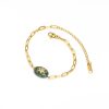 Retro Titanium Steel Plated 18K Gold Titanium Steel Bracelets Female