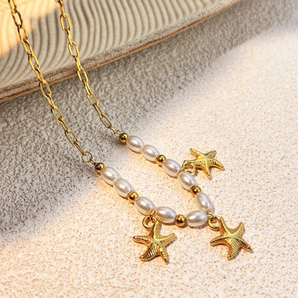 870d8750-1f77-4515-8641-26825ca76fb4.jpg Ocean Series Starfish Pearl Scallop Pendant Clavicle Chain Female