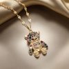 Bear Zircon Pendant Temperament Entry Lux Necklace