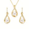 Simulated Pearl Jewelry Diamond Inlaid Clavicle Chain To Give Mom