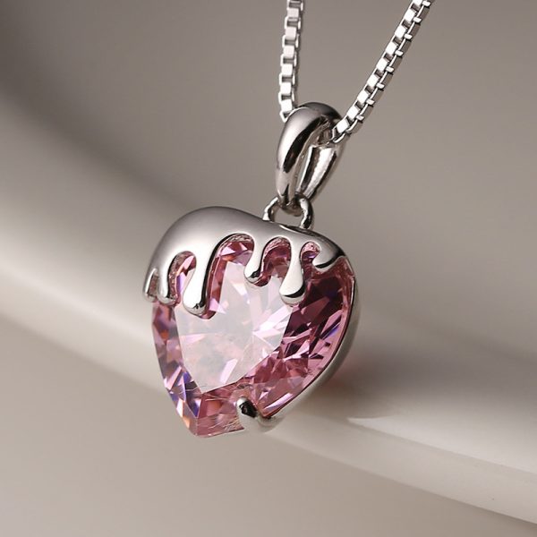 Strawberry Love Necklace Female S925 Sterling Silver
