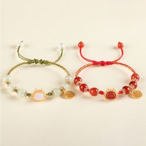 Xiao Hong Rope Bracelet Girls' High-grade Lucky Beads