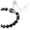 Black Agate Bracelet Small Love Lock Couple Necklace Bracelet