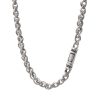 Keel Chain Necklace Vintage Antique Silver Twist Men's Titanium Steel Necklace