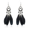 Women's Drop-shaped Feather Earrings Jewelry