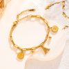 Hip Hop Cool Round Brand Titanium Steel Female Letter Cold Wind Student Girlfriends Bracelet